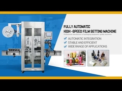 Εργαλεία επισήμανσης μανίκας γυάλινου μπουκαλιού για κατοικίδια ζώα Μηχανή συσκευασίας θερμότητας με σήραγγα συρρίκνωσης